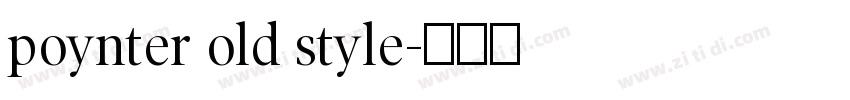 poynter old style字体转换